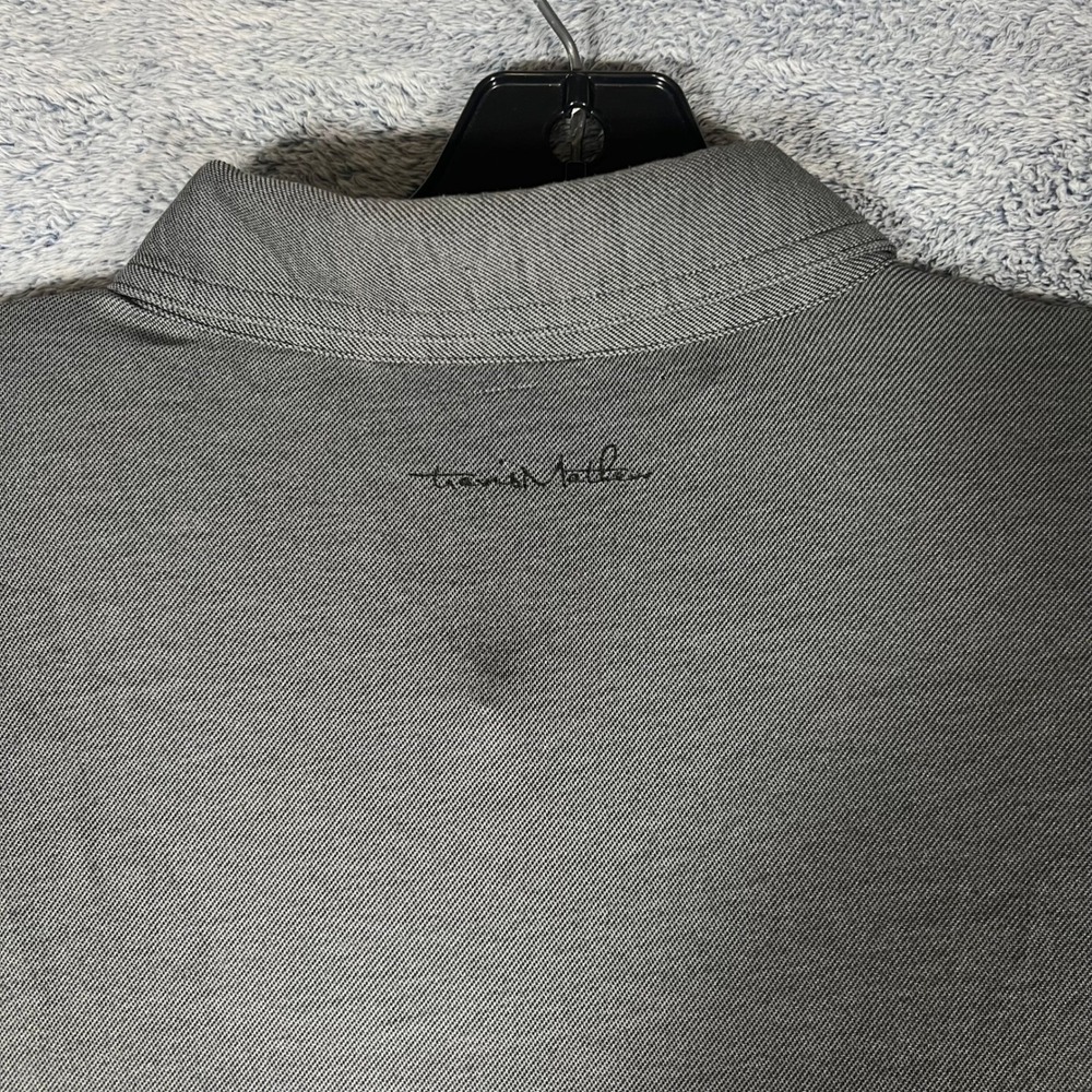 TravisMathew Mens XXL TPC San Antonio Pima Cotton Blend Golf Polo Black Grey - Picture 15 of 16
